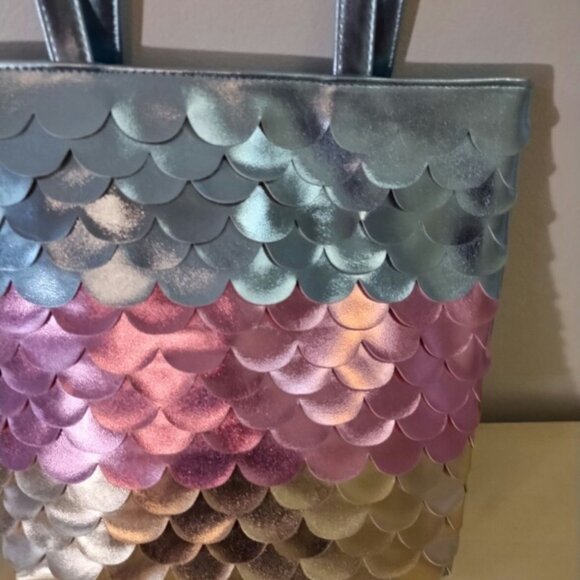 Multicolored mermaid design tote bag/purse - Picture 2 of 4